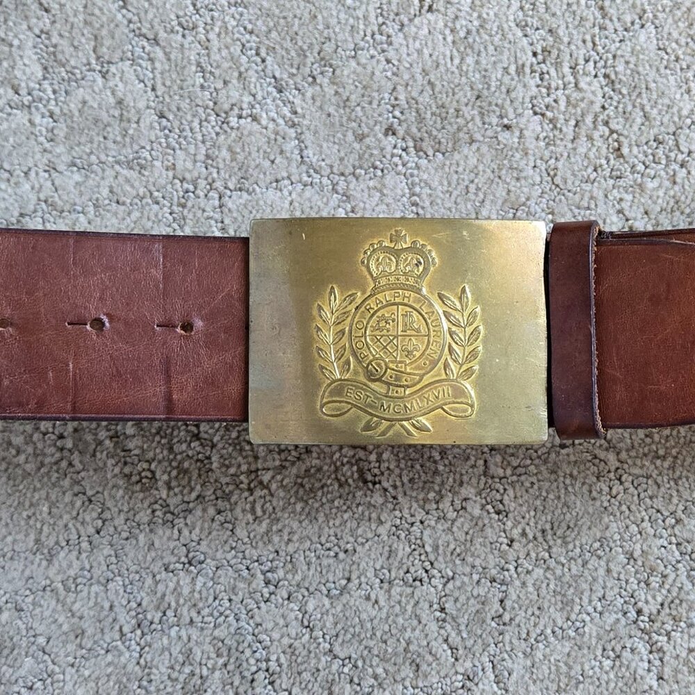 Ralph Lauren Belt with Crest Buckle